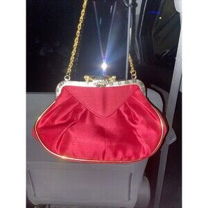 Disney  Red Velvet Chain Shoulder Bag - Gold, Disney Parks Or Costume